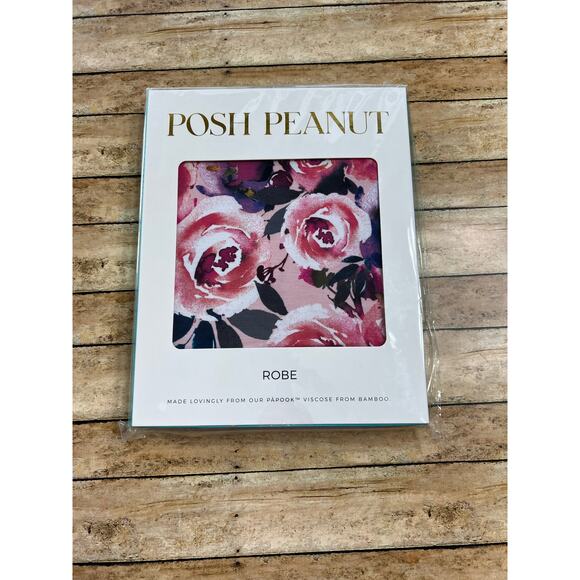 NWT Posh Peanut Dusk Rose Robe Size Small - Picture 2 of 5